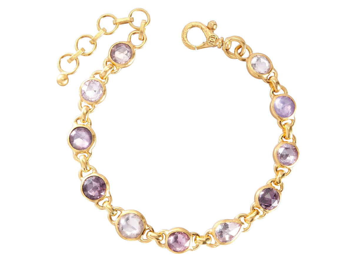 GURHAN, GURHAN Prism Gold All Around Link Bracelet, Mixed-Shaped Stones, Sapphire