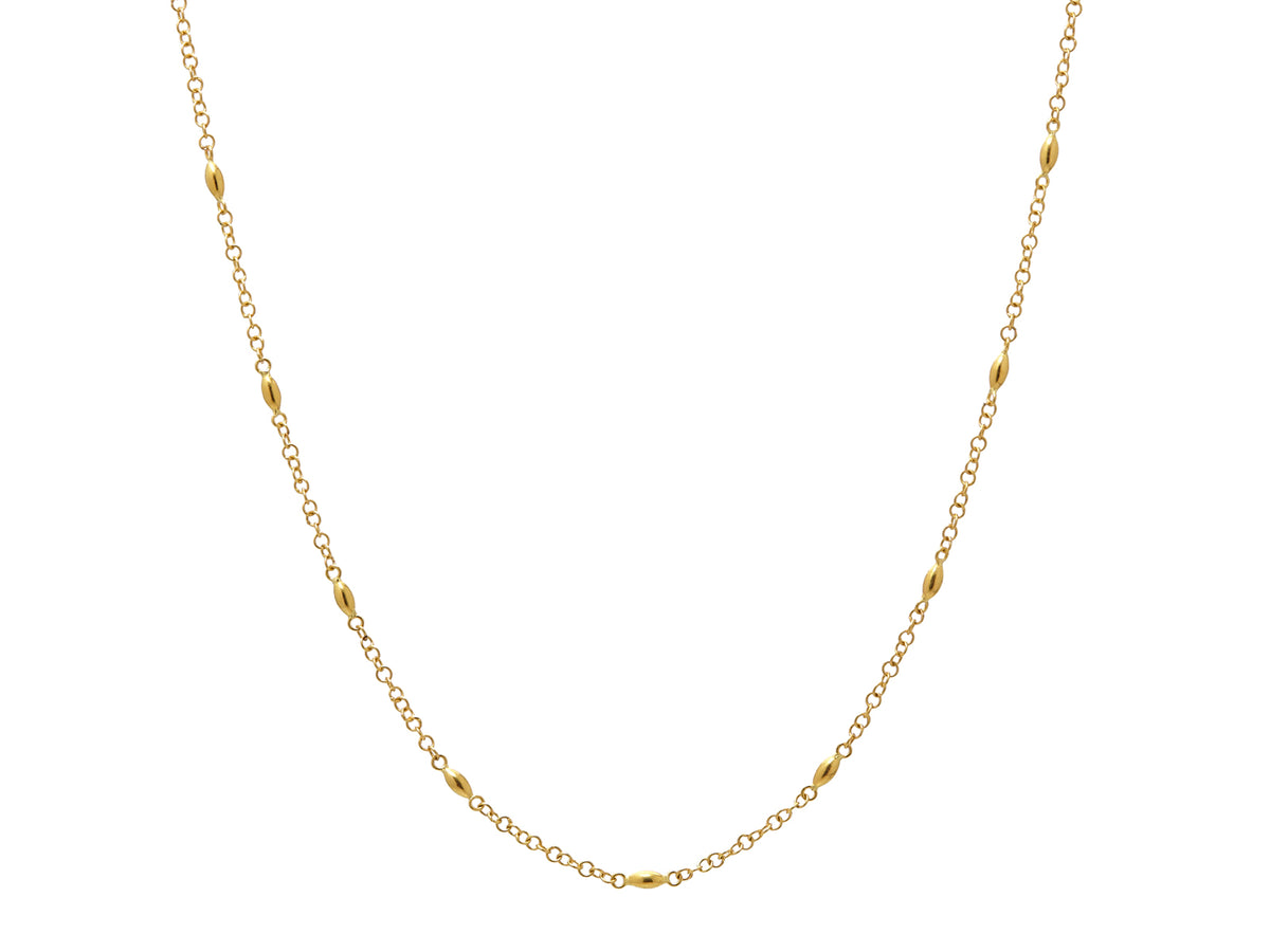 GURHAN, GURHAN Olive Gold Station Necklace,  with No Stone