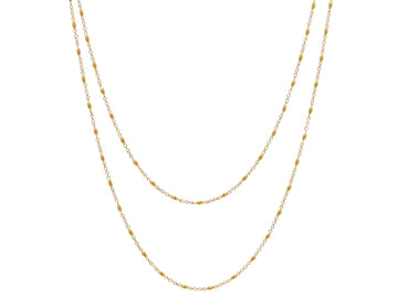 GURHAN, GURHAN Olive Gold Station Necklace, Long, with No Stone