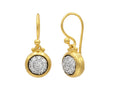 GURHAN, GURHAN Celestial Gold Single Drop Earrings, 9mm Round on Hook, Diamond Pave