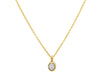 GURHAN, GURHAN Celestial Gold Pendant Necklace, 9x7mm Oval, Diamond Pave