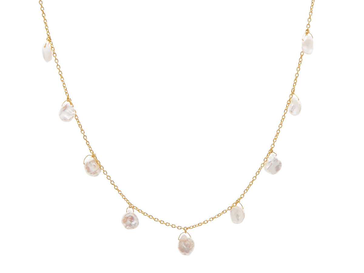 GURHAN, GURHAN Dew Pearl Gold Charm Necklace,  with Pearl