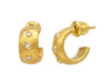 GURHAN, GURHAN Hoopla Gold Post Hoop Earrings, 7mm Wide, with Diamond
