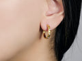 GURHAN, GURHAN Hoopla Gold Post Hoop Earrings, 3mm Wide, Diamond