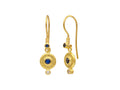 GURHAN, GURHAN Droplet Gold Single Drop Earrings, Wire Hook, Sapphire and Diamond