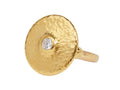 GURHAN, GURHAN Droplet Gold Cocktail Ring, 20mm Round, with Diamond
