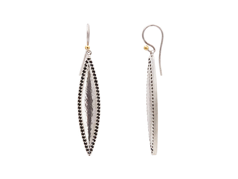 GURHAN, GURHAN Panther Sterling Silver Drop Earrings, Marquise, with Onyx & Gold Accents