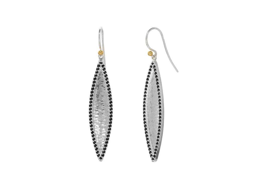 GURHAN, GURHAN Panther Sterling Silver Drop Earrings, Marquise, with Onyx & Gold Accents