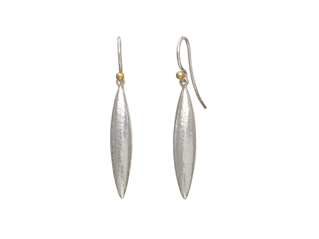 GURHAN, GURHAN Wheat Sterling Silver Drop Earrings, Long, with No Stone & Gold Accents