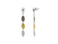 GURHAN, GURHAN Willow Sterling Silver Drop Earrings, Tri-Tonal, with No Stone & Gold Accents