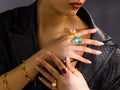 GURHAN, GURHAN Elements Gold All Around Statement Bracelet, Butterfly Links, with Rhodolite and Diamond