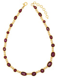 GURHAN, GURHAN Elements Gold All Around Short Necklace, Mixed Shapes, Butterfly Links, with Ruby and Diamond