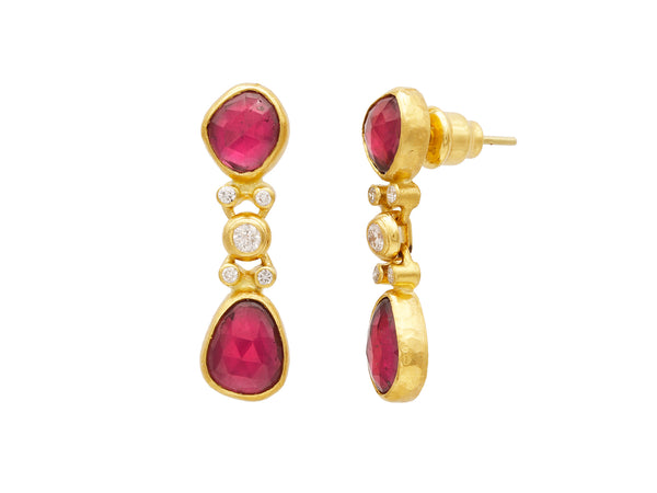 Ruby Earring, Siam ruby, Natural ruby ring, 9K Gold Stud earring July  Birthstone - Shop nucheecelic Earrings & Clip-ons - Pinkoi