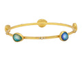 GURHAN, GURHAN Elements Gold Stacking Bangle Bracelet, Amorphous Stations, with Opal and Diamond
