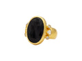 GURHAN, GURHAN Elements Gold Stone Cocktail Ring, 20x15mm Oval, with Sapphire and Diamond