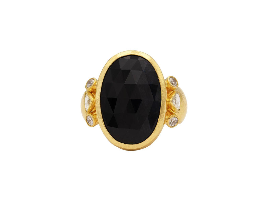 GURHAN, GURHAN Elements Gold Sapphire Cocktail Ring, 20x15mm Oval