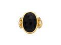 GURHAN, GURHAN Elements Gold Stone Cocktail Ring, 20x15mm Oval, with Sapphire and Diamond