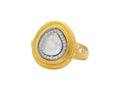 GURHAN, GURHAN Elements Gold Stone Cocktail Ring, Wide Frame, with Diamond Slice and Pave