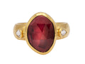 GURHAN, GURHAN Elements Gold Stone Cocktail Ring, 15x11mm Amorphous, with Rhodolite and Diamond