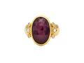 GURHAN, GURHAN Elements Gold Stone Cocktail Ring, 16x13mm Oval, with Ruby and Diamond