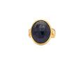 GURHAN, GURHAN Elements Gold Stone Cocktail Ring, 19x15mm Oval, with Sapphire and Diamond