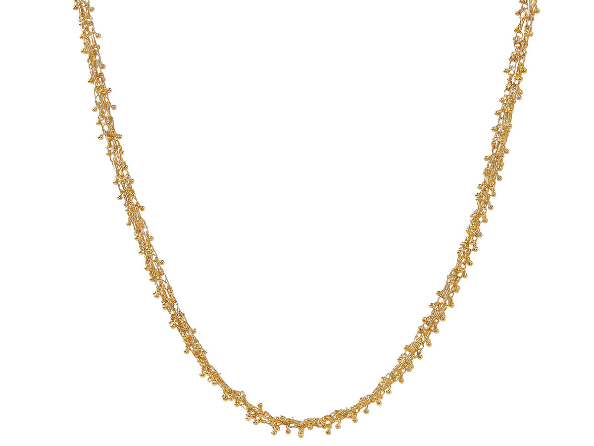 GURHAN, GURHAN Boucle Gold Cluster Necklace, Heavy, with No Stone