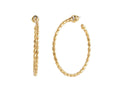 GURHAN, GURHAN Vertigo Gold Hoop Earrings, Large Beaded, with No Stone