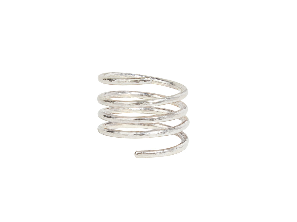 GURHAN, GURHAN Geo Sterling Silver Coil Ring, Plain, with No Stone