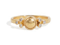 GURHAN, GURHAN Amulet Gold Feature Ring, Small Round, with Diamond