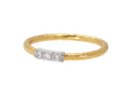GURHAN, GURHAN Geo Gold Stacking Band Ring, Small Single Pave Station, with Diamond