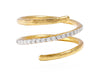 GURHAN, GURHAN Geo Gold Coil Band Ring, Center Pave, with Diamond