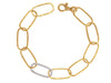 GURHAN, GURHAN Geo Gold Oval Link Bracelet, Single Pave Link, Diamond