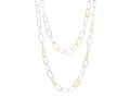 GURHAN, GURHAN Geo Sterling Silver Long Necklace, Elongated, with No Stone & Gold Accents