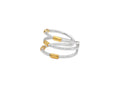 GURHAN, GURHAN Geo Sterling Silver Band Ring, Triple Strand, No Stone, Gold Accents
