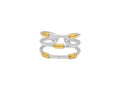 GURHAN, GURHAN Geo Sterling Silver Band Ring, Triple Strand, with No Stone & Gold Accents