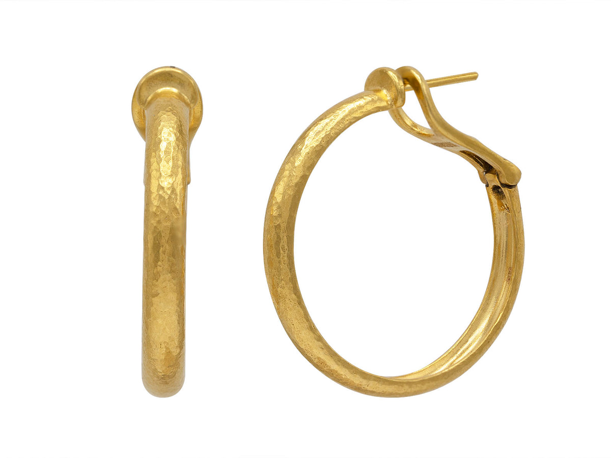 GURHAN, GURHAN Hoopla Gold Hoop Earrings, Clip Post, with No Stone