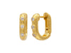 GURHAN, GURHAN Hoopla Gold Huggie Hoop Earrings, Narrow Oval Hinged, with Diamond