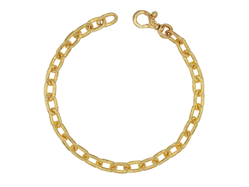 GURHAN, GURHAN Hoopla Gold All Around Link Bracelet, 9mm Oval, No Stone