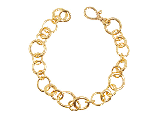 GURHAN Men's Hammered Cuban Chain Bracelet