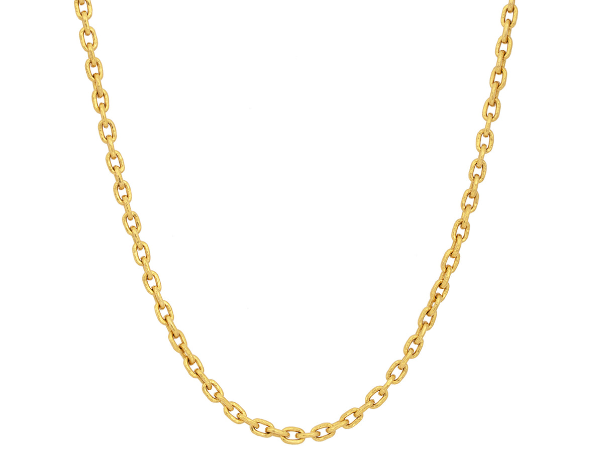 GURHAN, GURHAN Hoopla Gold Link Long Necklace, 2.5x5mm Oval Links, No Stone