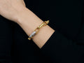 GURHAN, GURHAN Hoopla Gold Single-Strand Link Bracelet, Single Pave Link, Diamond Pave