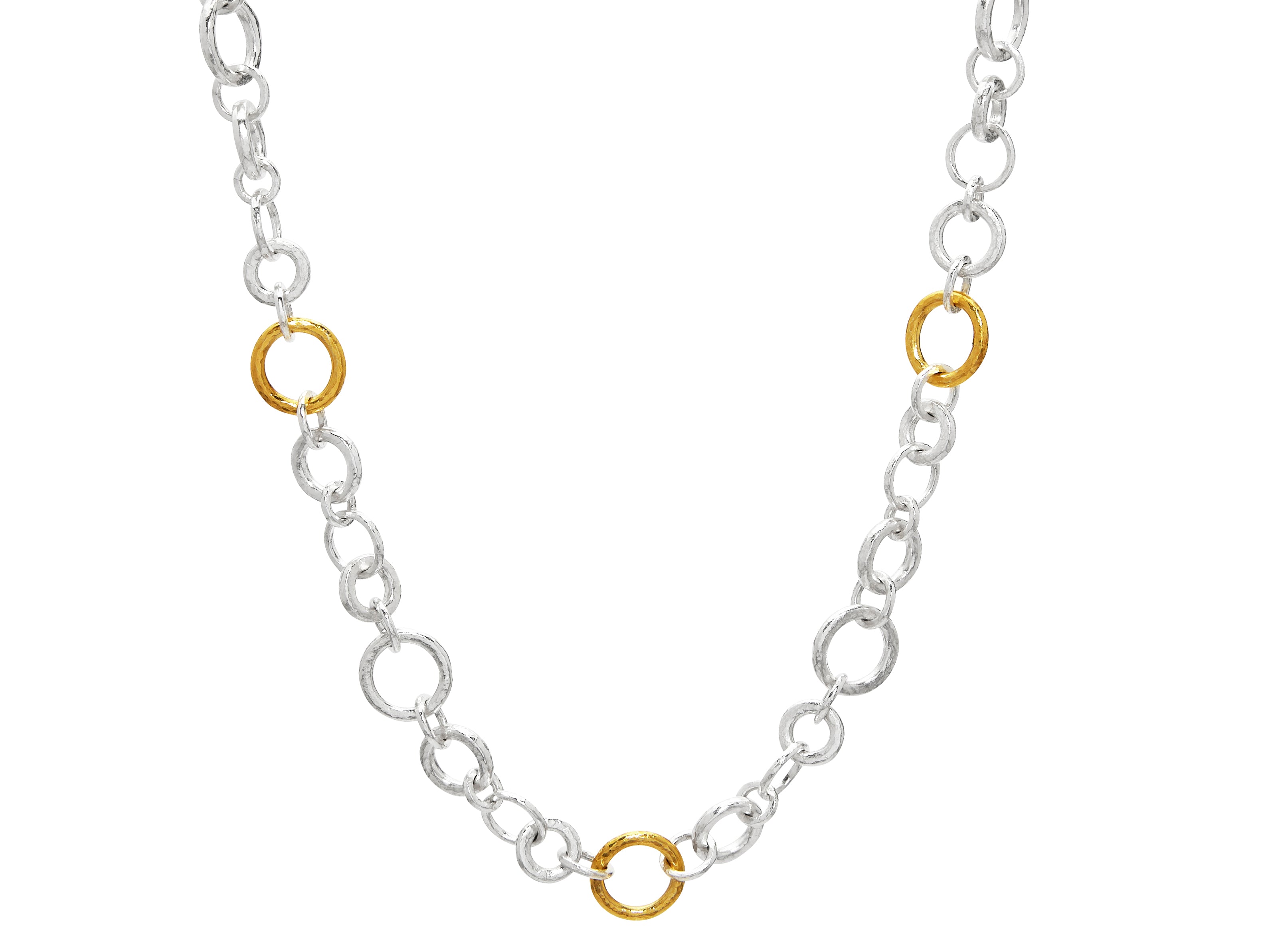 GURHAN Hoopla Sterling Silver Link Necklace, Mixed, with No Stone & Go