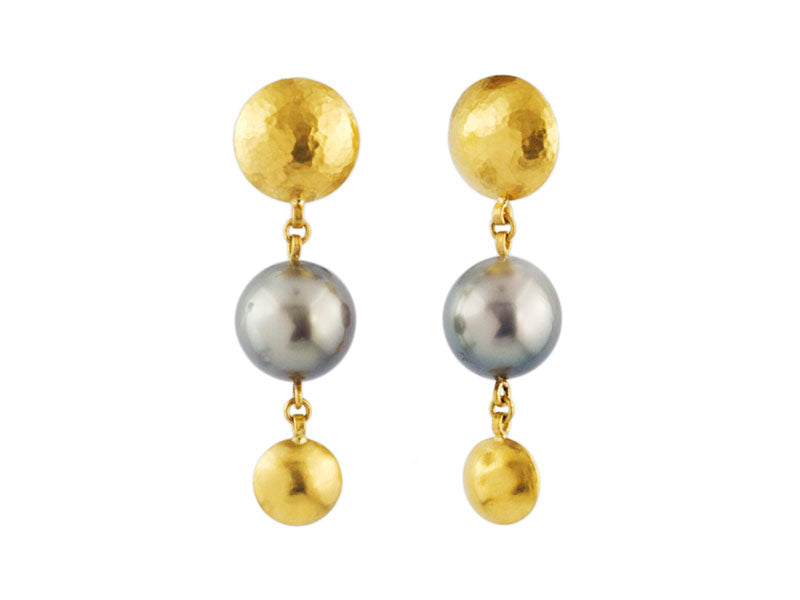 GURHAN, GURHAN Oyster Gold  Earrings,  with Pearl