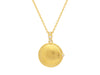 GURHAN, GURHAN Locket Gold Round Pendant Necklace, 35.5x26.5mm, with Diamond Accents