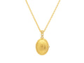 GURHAN, GURHAN Locket Gold Oval Pendant Necklace, 28.5x18.5mm, Diamond Accents