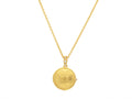 GURHAN, GURHAN Locket Gold Round Pendant Necklace, 18mm Pawprint, with Diamond