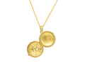 GURHAN, GURHAN Locket Gold Pendant Necklace, 26mm Round, with Diamond