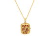 GURHAN, GURHAN Locket GoldPendant Necklace, 37mm Rectangle, with Ruby and Diamond