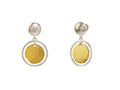 GURHAN, GURHAN Lush Sterling Silver Single Drop Earrings, 16mm Round on Post Top, with No Stone & Gold Accents