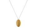 GURHAN, GURHAN Mango Sterling Silver Pendant Necklace, 32x20mm Oval Flake, No Stone, Gold Accents